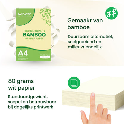 PANDASTIC BAMBOE KOPIEERPAPIER A4 80GR/M² 5x500 VELLEN